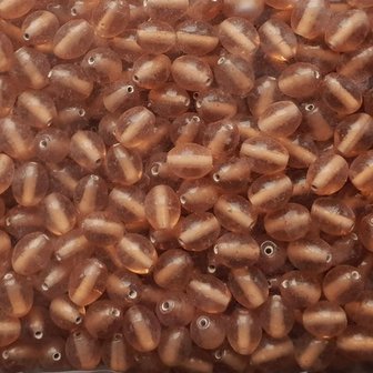 Perles en verre - saumon - ovale - 12x5 mm - 125 grammes - perles passe-temps adultes