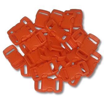 Paracord sluiting - Oranje - plastic - 25 stuks - voor armband