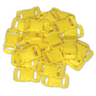 Paracord sluiting - Geel - plastic - 25 stuks - voor armband