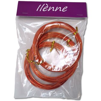 Aluminum wire - 1,5 mm - Orange Red - 15 meters (3x 5 meters)