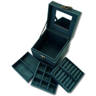 Jewelry box / jewelry box square green
