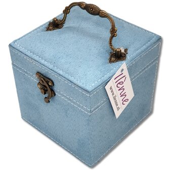 Jewelry box / jewelry box square light blue