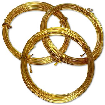 Aluminum wire - 1.5 mm - Gold - 15 meters (3x 5 meters)