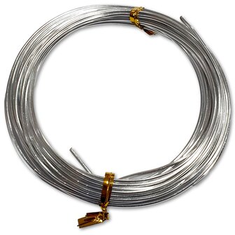 Aluminium draad - 1,5 mm  - Zilver - 15 meter (3x 5 meter)