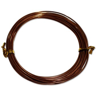 Aluminum wire - 1,5 mm - Sienna Brown - 15 meters (3x 5 meters)