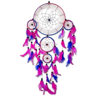 Dreamcatcher enfants - Rose / Bleu - Grand 70 cm de long