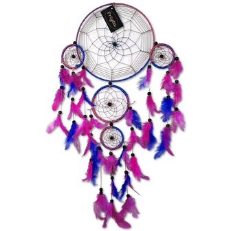 Dreamcatcher enfants - Rose / Bleu - Grand 70 cm de long