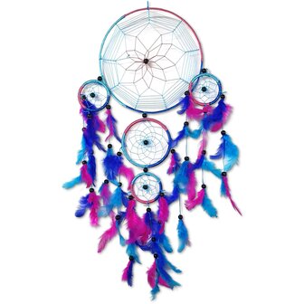 Dreamcatcher enfants - Rose / Bleu - Grand 70 cm de long