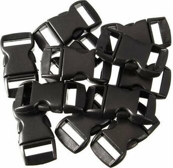 sluitingen zwart 20 stuks kunststof