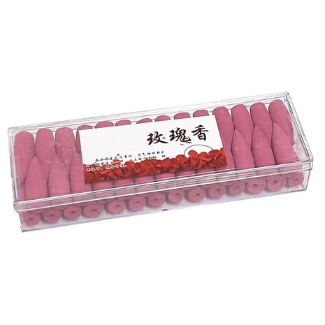 Incense cones for waterfall large - Roses - 15 minutes - backflow cones