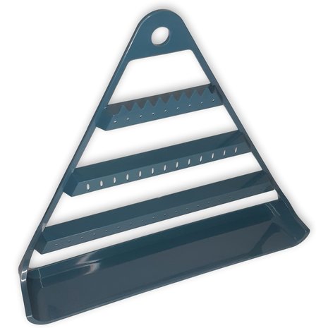 Earring rack - Triangle dark blue 29x5.3x25.5 cm - plastic