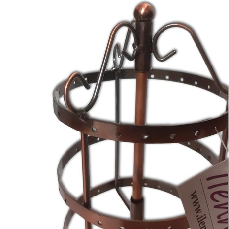 Oorbellenrekje - oorbellen molen koper - 36 paar - 11x11x23 cm