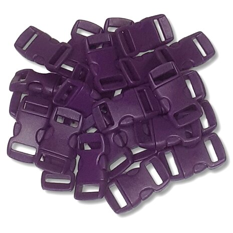 Fermoir Paracord - Violet foncé - plastique - 25 pièces - pour bracelet