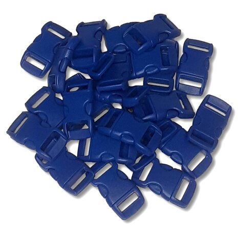 Paracord sluiting - blauw - plastic - 25 stuks - voor armband