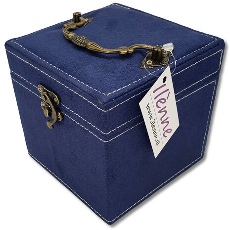 Jewelry box / jewelry box square dark blue