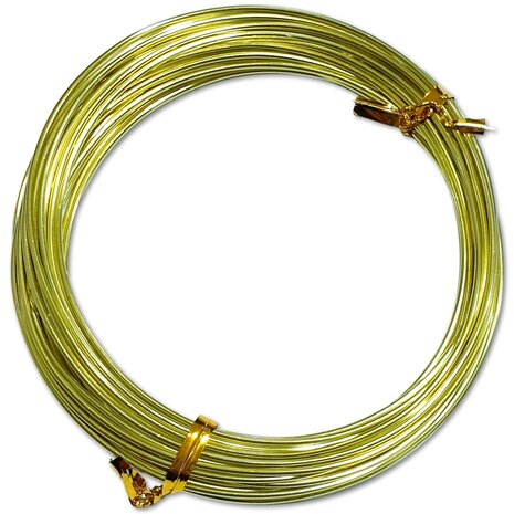 Aluminum wire - 1.5 mm - Light green - 15 meters (3x 5 meters)