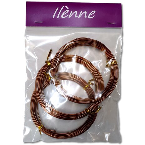 Aluminum wire - 1,5 mm - Sienna Brown - 15 meters (3x 5 meters)