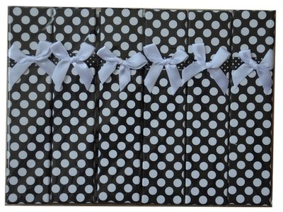 Verpakkingsdoosjes armband zwart stippen