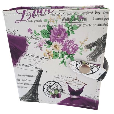 Boekje voor sieraden opbergen - print paars