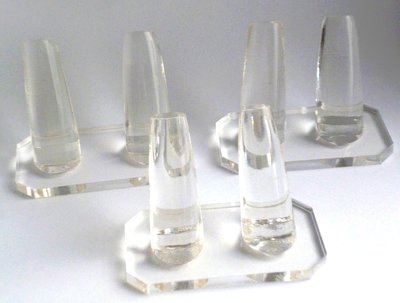 Ringenhouder sieraden - transparant  (3 stuks)