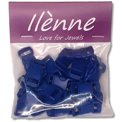 Paracord sluiting - blauw - plastic - 25 stuks - voor armband