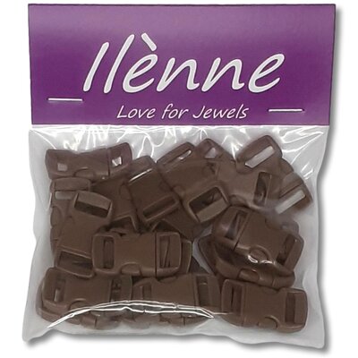 Paracord sluiting - Bruin - plastic - 25 stuks - voor armband