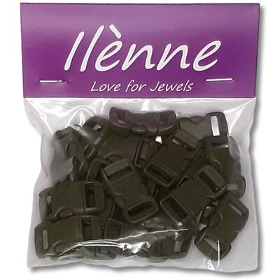 Paracord sluiting - Leger groen - plastic - 25 stuks - voor armband