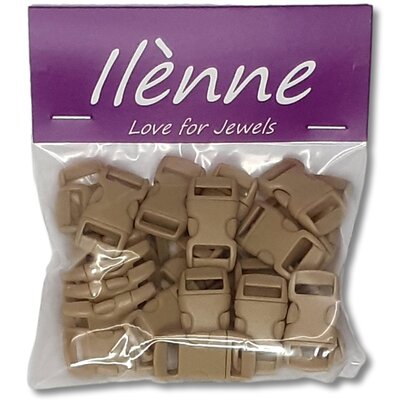 Paracord sluiting - Beige - plastic - 25 stuks - voor armband