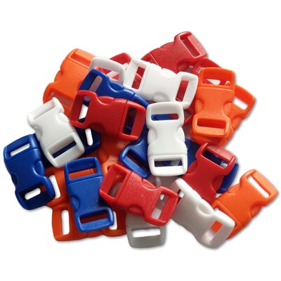 Paracord sluiting - Holland Mix - plastic - 25 stuks - voor armband