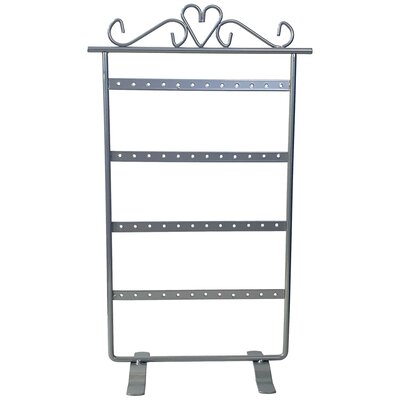 Oorbellenrekje - Zilver 16x9x30,5 cm - 24 paar oorbellen opbergen