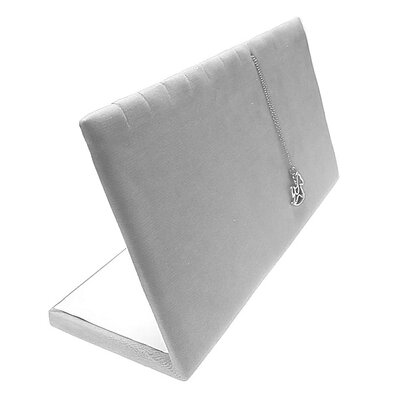 Kettinghouder / armbandenhouder / oorbellenhouder - grijs - velours stof - inkepingen