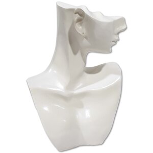 Display bust / head - white - for earrings and necklaces